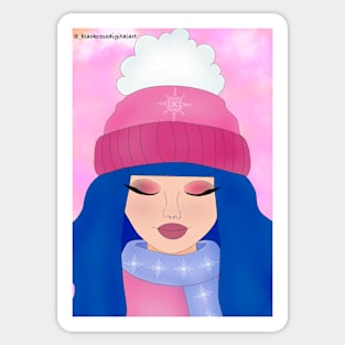 Winter Portrait Sticker